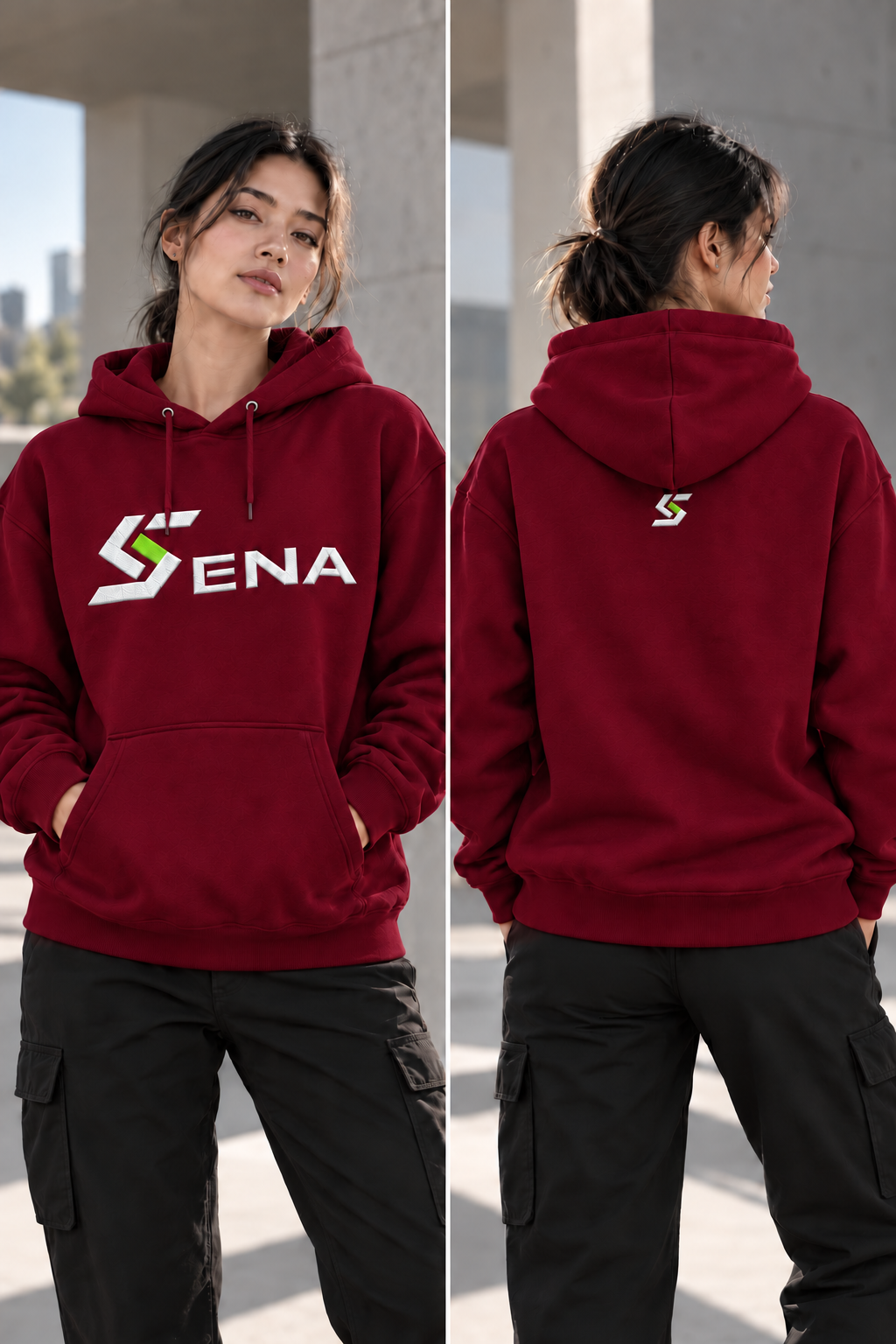 Hoodie — Rouge Bordeaux