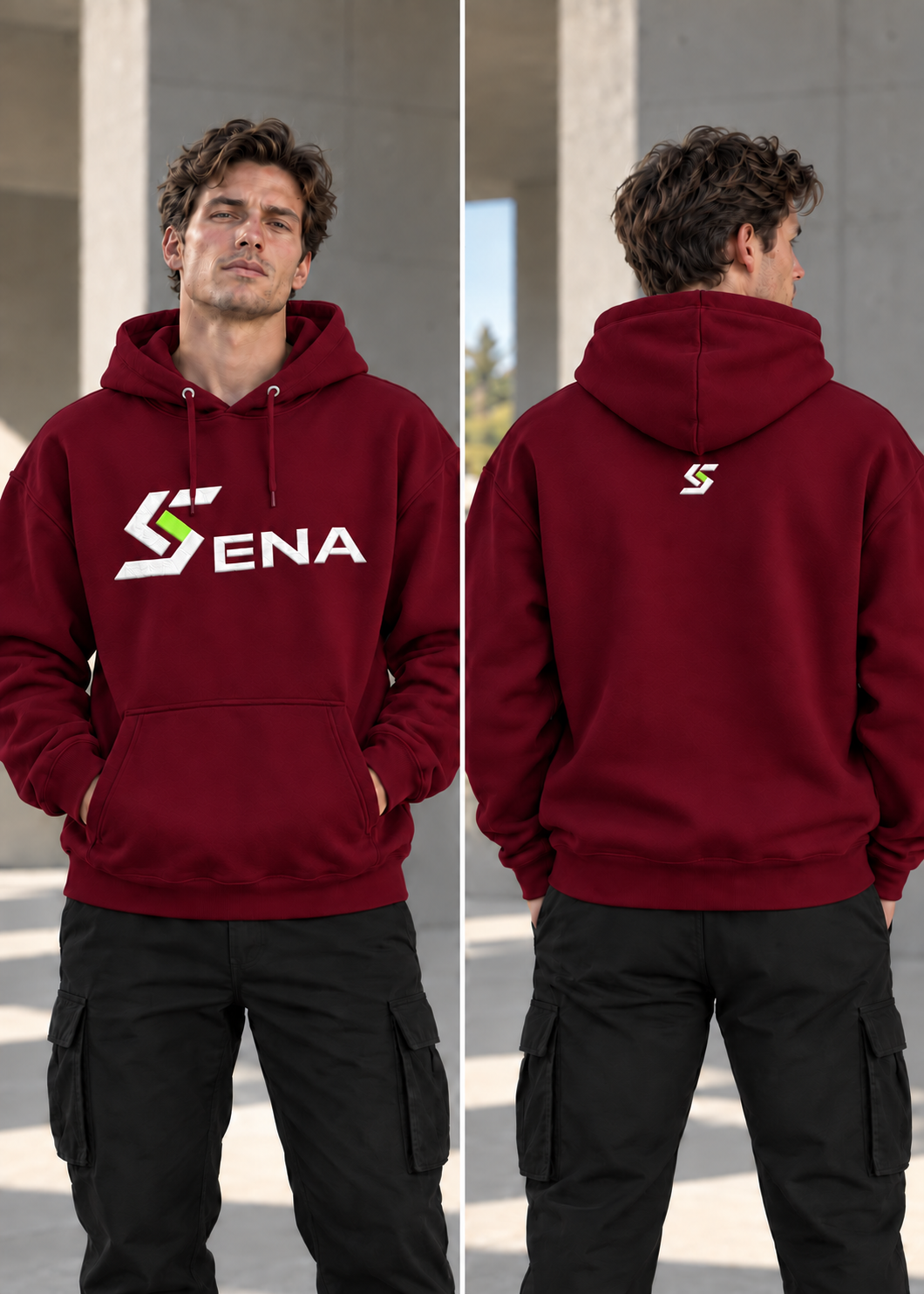 Hoodie — Rouge Bordeaux