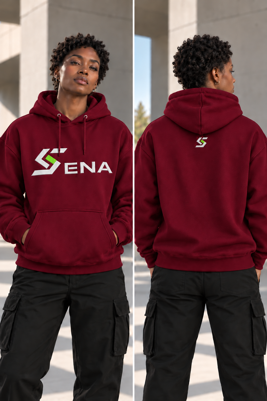 Hoodie — Rouge Bordeaux