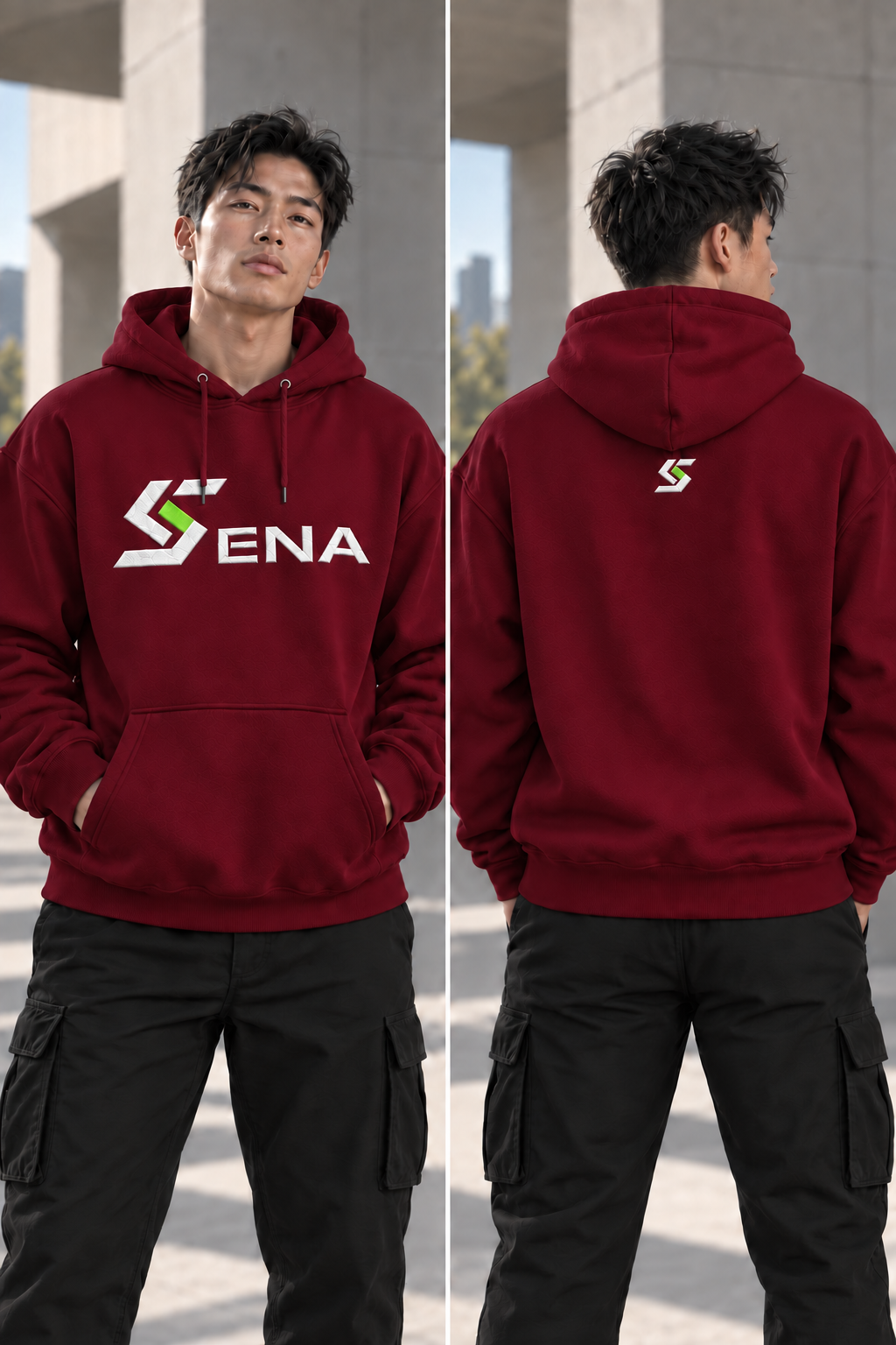 Hoodie — Rouge Bordeaux