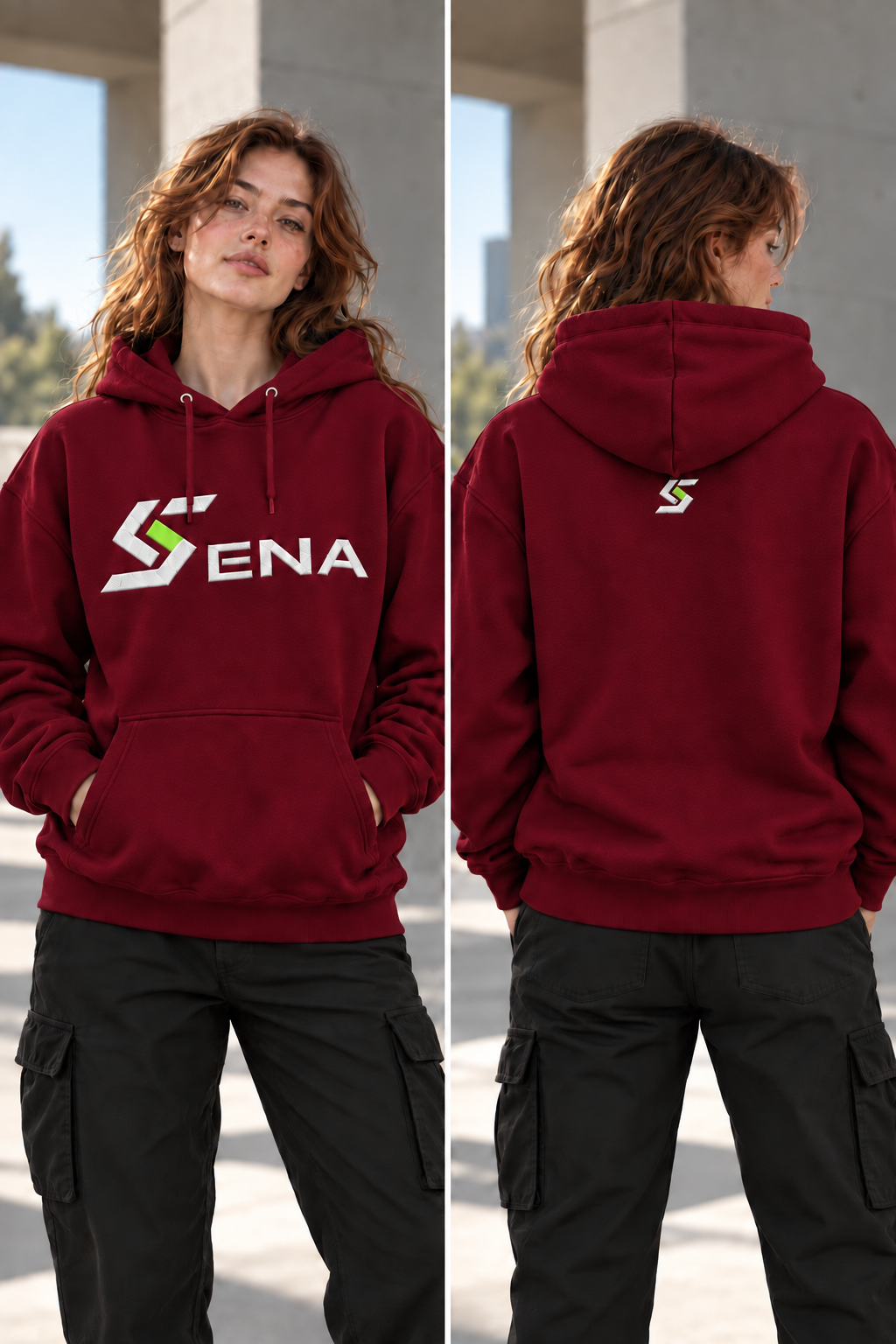 Hoodie — Rouge Bordeaux