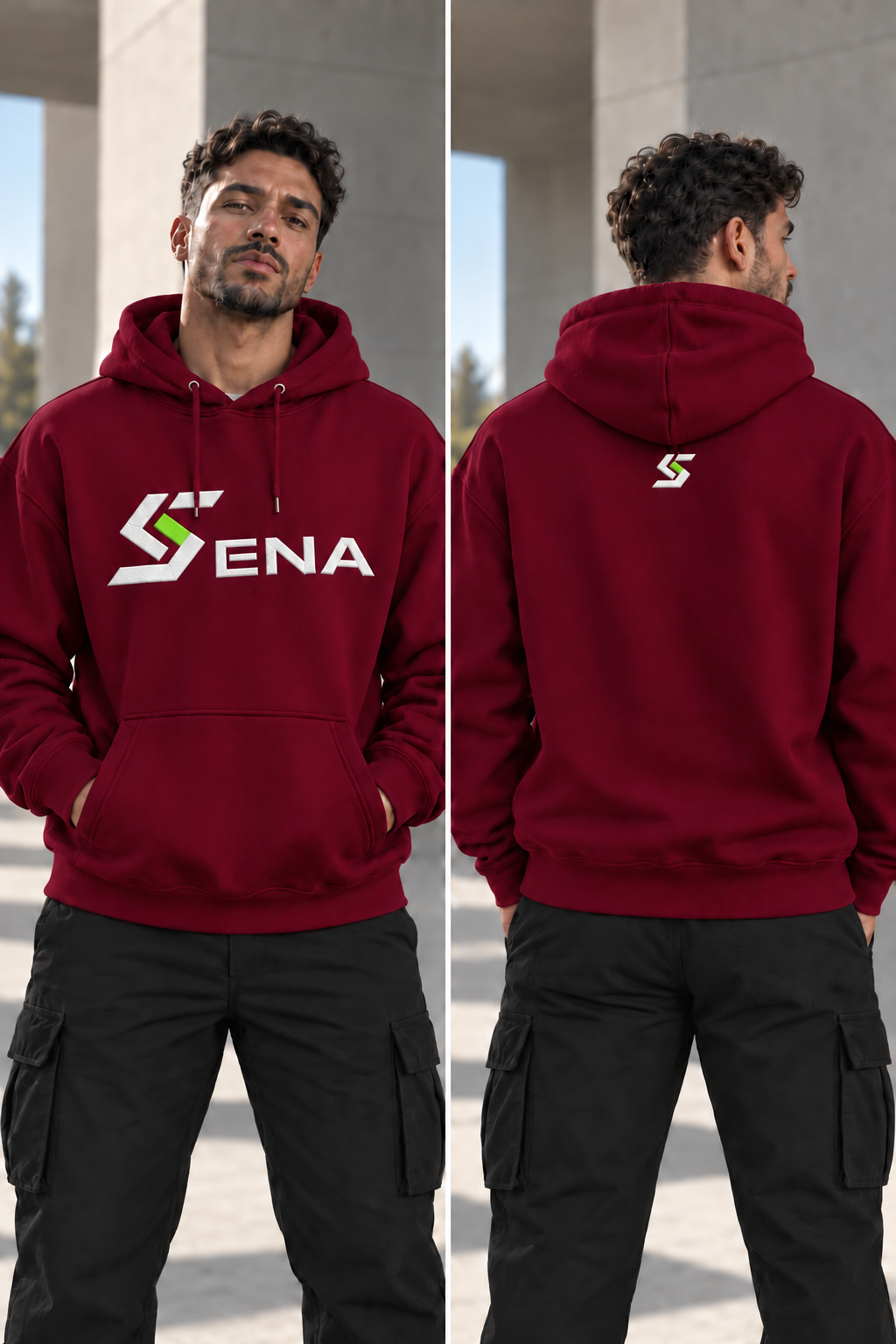 Hoodie — Rouge Bordeaux