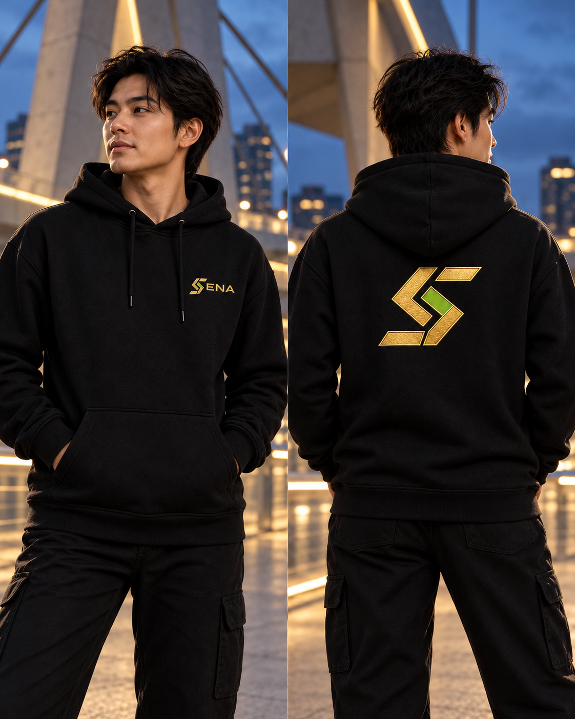 Hoodie — Noir en Or