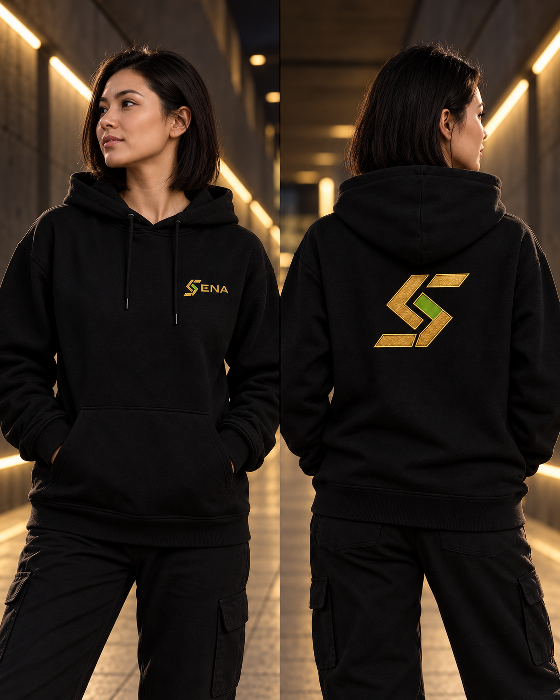 Hoodie — Noir en Or